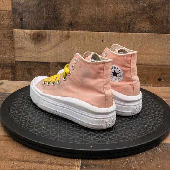 CONVERSE ALL STAR MOVE HI PLATFORM WOMENS ATHLETIC SHOES PINK CTAS RETRO SIZE 6 - Picture 6 of 9